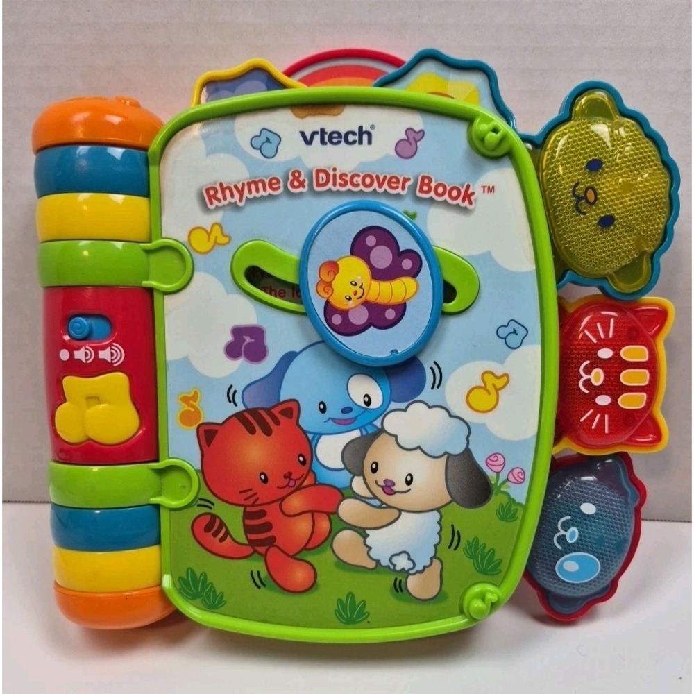 VTech Rhyme and Discover Story Book Lights & Sound with Batteries Works Great